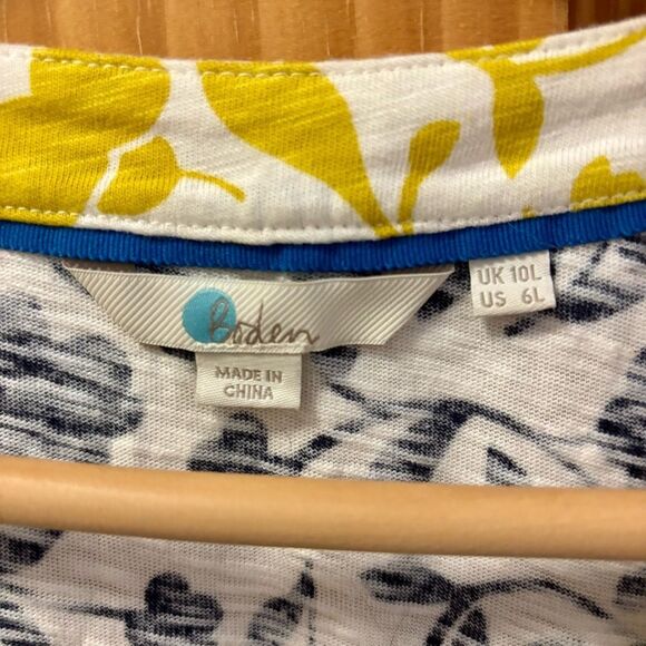 Boden Black and Yellow Floral Midi Sleeveless Dress size 6 US - Picture 5 of 7